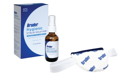 Bruder Single eye compress and hypochlorous acid spray solution bundle offer value and enhanced lid hygiene