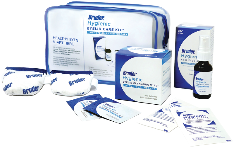 The Bruder family of eye care and eyelid hygiene products to help provide relief from dry eye