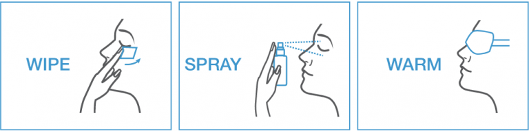 3-Steps, Spray-Wipe-Warm, for Improved Eye Health